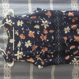 Floral sleeveless knee length dress